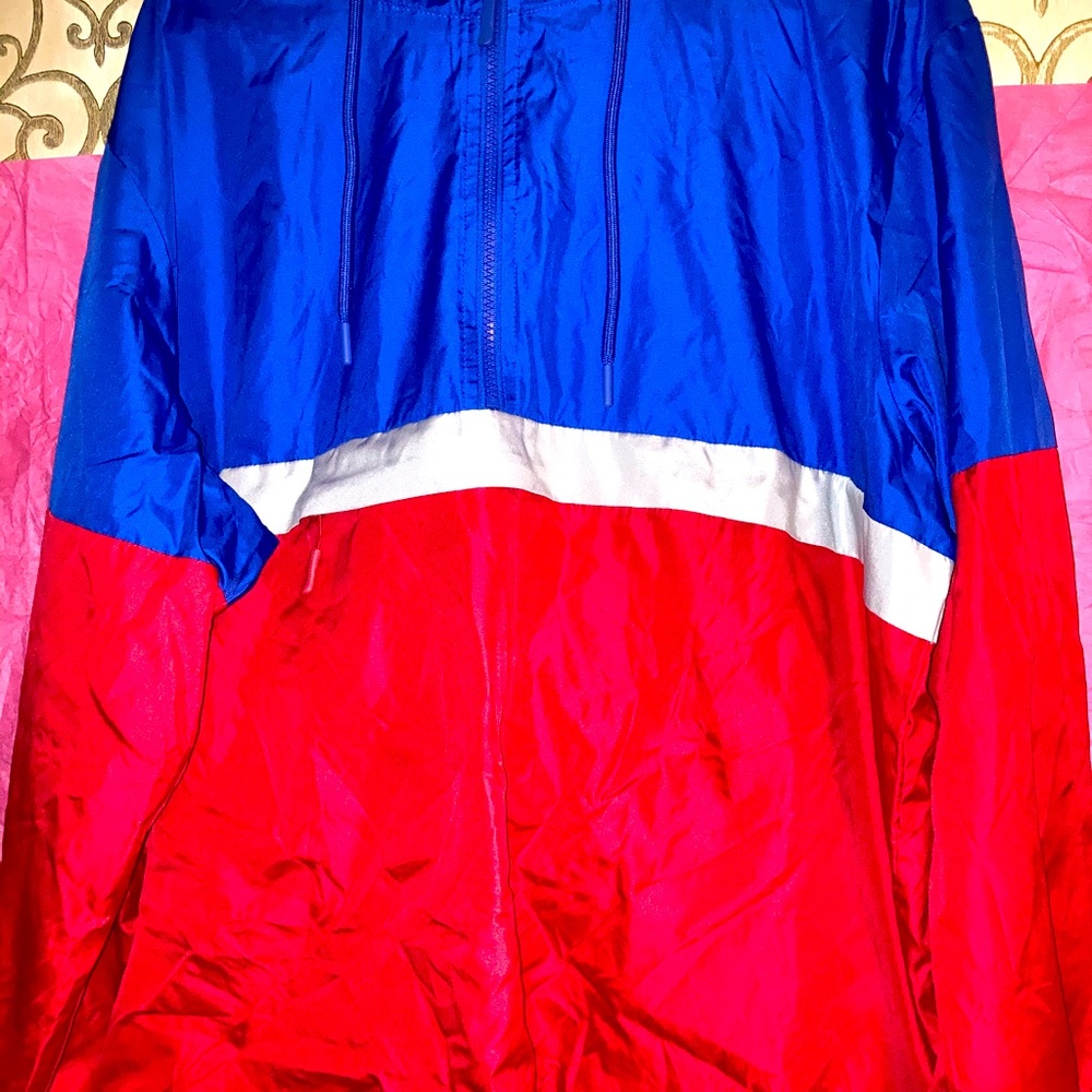 Red And Blue Windbreaker